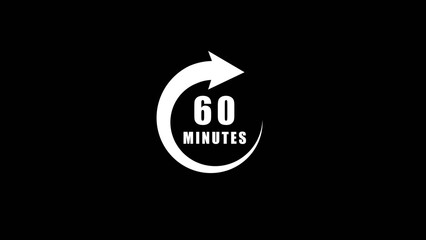  Futuristic 60 Minute Countdown Illustration with Modern Digital Interface © MDROFIQUL