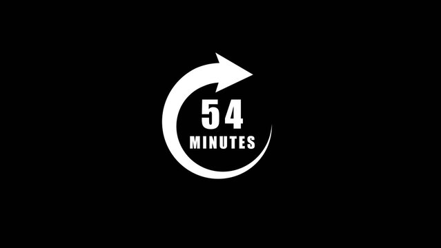  Futuristic 54 Minute Countdown Illustration with Modern Digital Interface