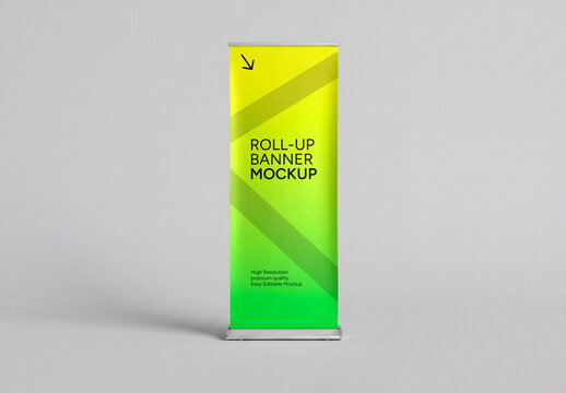 Roll Up Banner Mockup Template