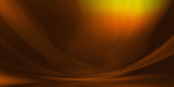 Abstract gold and orange background with a subtle smoky color transition, soft, sweeping parabolic curves