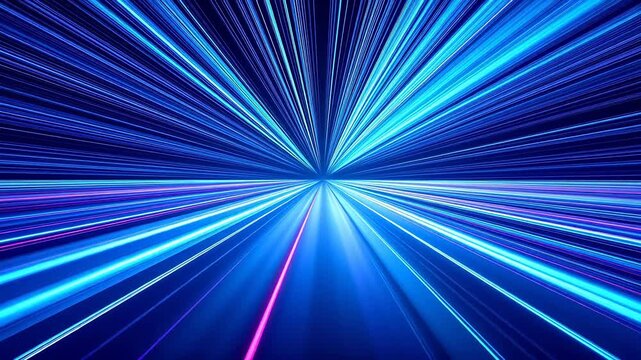 Abstract neon light streaks in motion