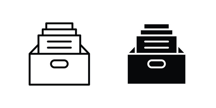 Archives icon series in black