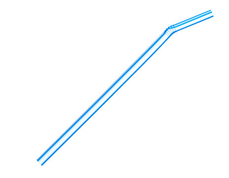 straw plastic illustration Isolated on Transparent or White Background