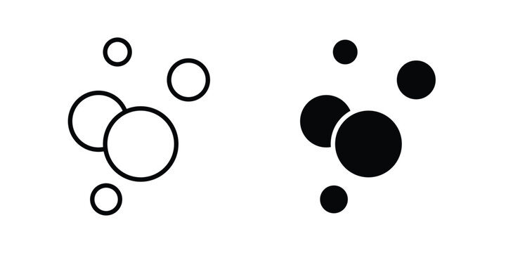 Bubble icon series in black