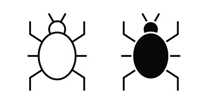 Bug icon series in black