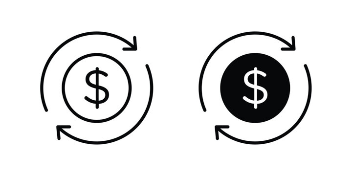 Cashback icon series in black