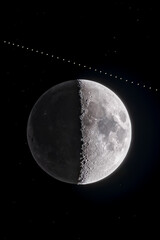 close approach of the moon and saturn © 영범 이