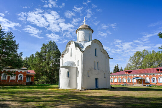 White Church of the Nativity in the Peryn Skete, Novgorod region of Russia