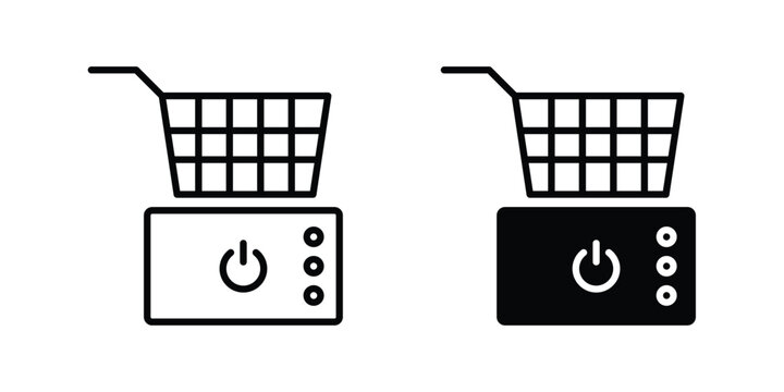 Fryer icon series in black