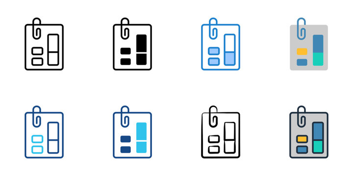 Moodboard icons set multiple style collection. Editable stroke 
