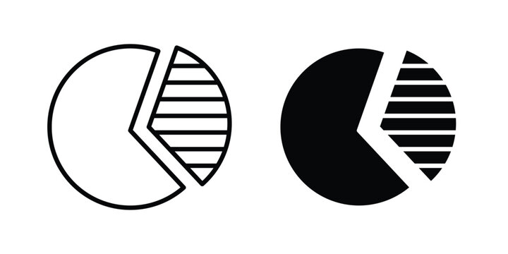 Market share icon series in black