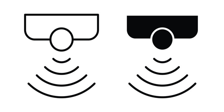 Motion sensor icon series in black