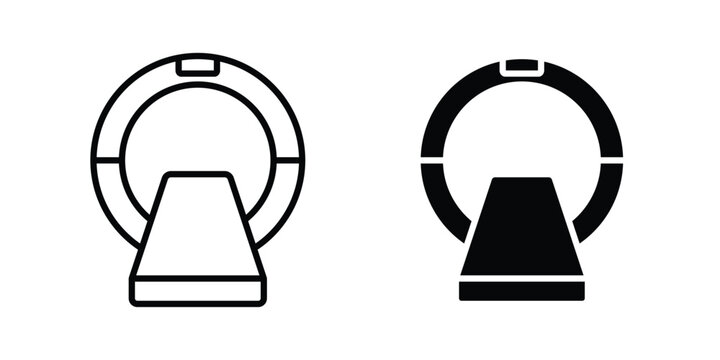 MRI scanner icon series in black