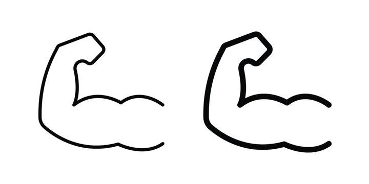 Muscle icon series in black
