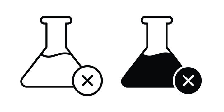 No chemical icon series in black