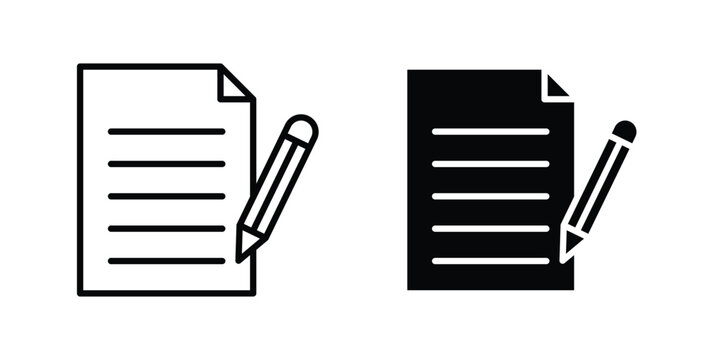 Notes icon series in black