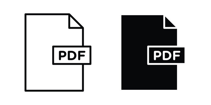 PDF file icon series in black
