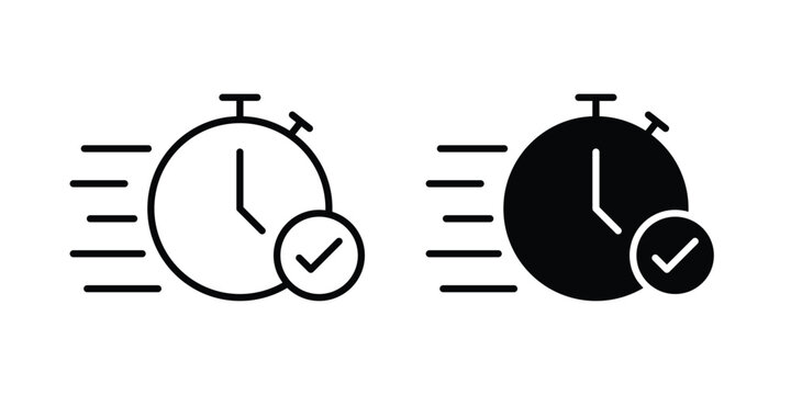Quick approval icon series in black