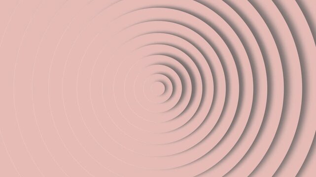Abstract 3d circles ring pattern animation background with ripple effect.