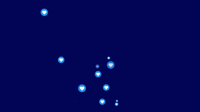 Thumbs Up, love react Animated Emoji. Social Media Facebook New Style Live React Emotion Icon