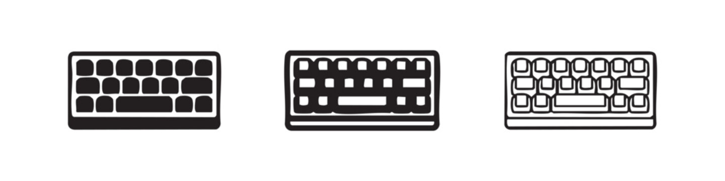 Computer Keyboard and Typing Input Peripheral Icons