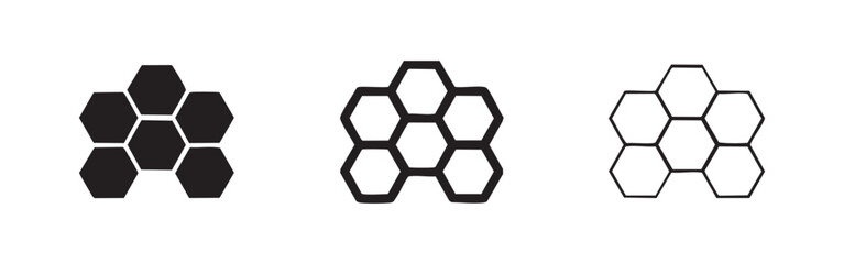 Honeycomb Hexagon Pattern Icon Set © liubomir118809