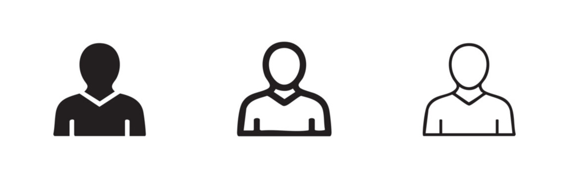 User Profile Avatar and Person Icon Set for Account and Member Interface