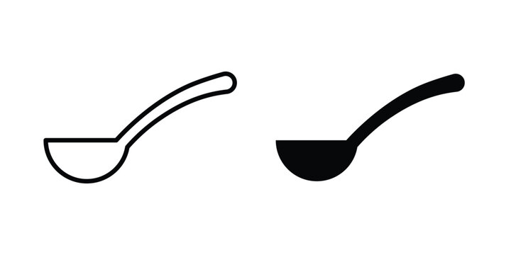 Teaspoon icon series in black