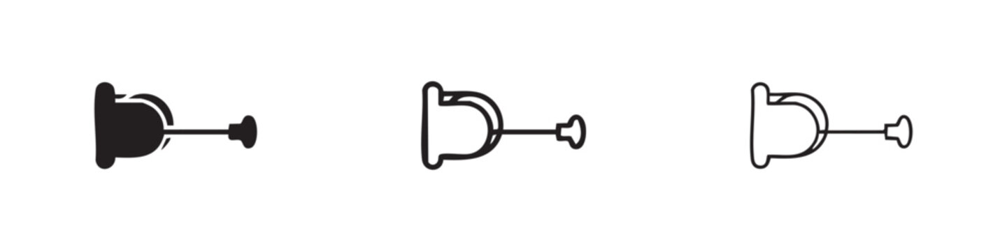 Pushpin or Thumbtack Icon Set in Solid, Outline, and Hand-Drawn Styles