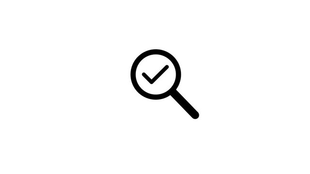 Megnify animation with cheek mark icon concept