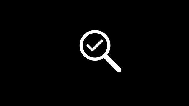Megnify animation with cheek mark icon concept