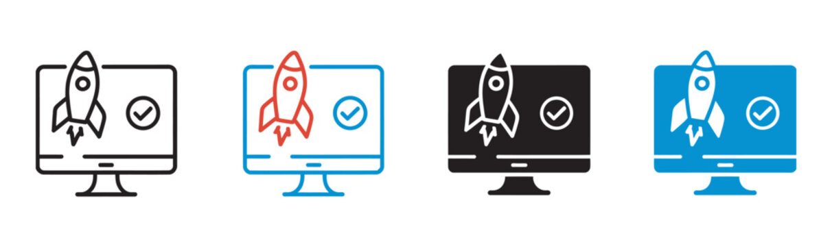 UAT icon set, user acceptance testing multi style collection for system validation, QA approval and software testing workflow vector design