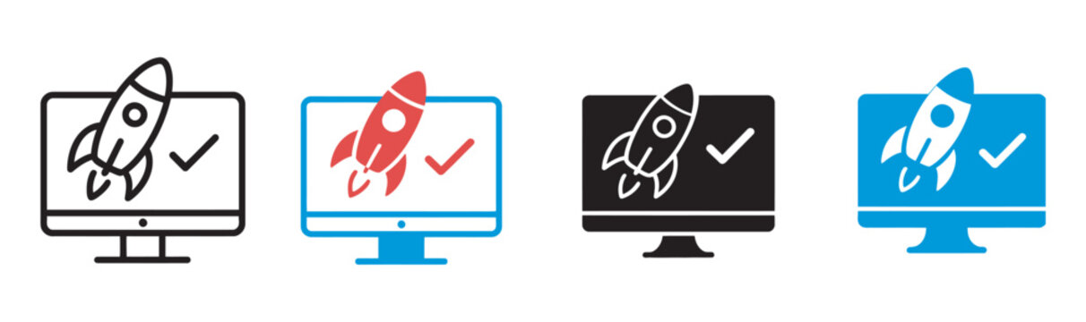 UAT icon set, user acceptance testing multi style collection for system validation, QA approval and software testing workflow vector design
