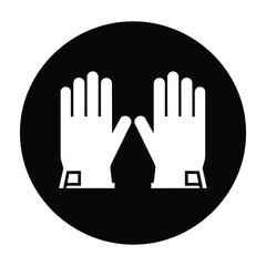 Obraz premium Work Gloves Icon Symbol Sign for Industrial Safety Equipment and Personal Protective Gear Use