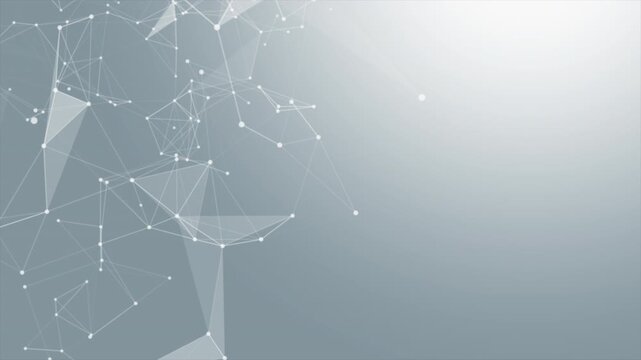 White Futuristic Plexus Network Technology Background Seamless Loop Ultra HD 4k