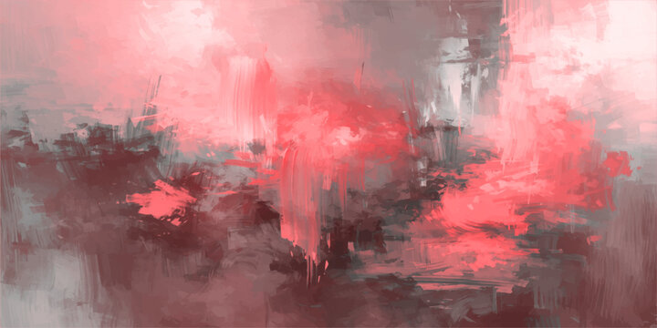 An abstract watercolor and grunge background featuring dramatic red and orange fire flames, burning smoke clouds, and an inferno explosion of light in a dark night sky