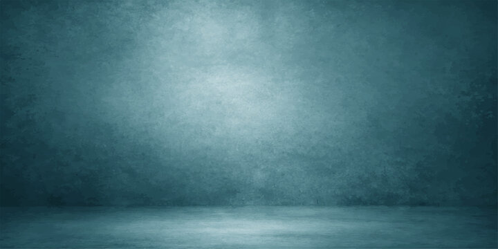 Dark grunge concrete wall and floor interior texture background