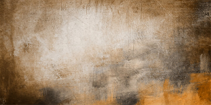 Vintage grunge wood texture background with aged worn brown antique parchment style surface and retro dirty wall pattern