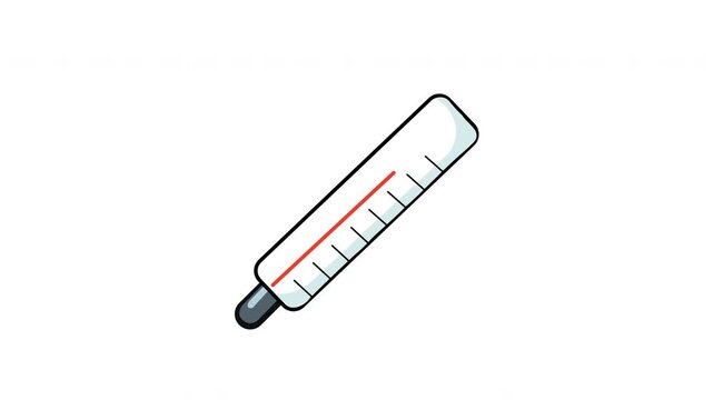clinical thermometer temperature measurement icon animation loop
