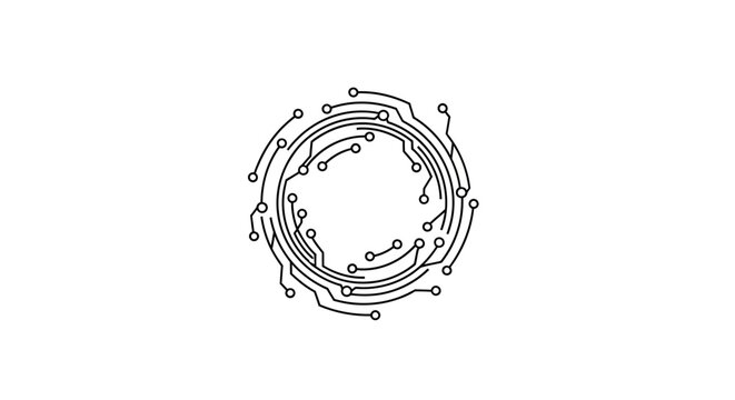 Bike Chain Circle Closeup.