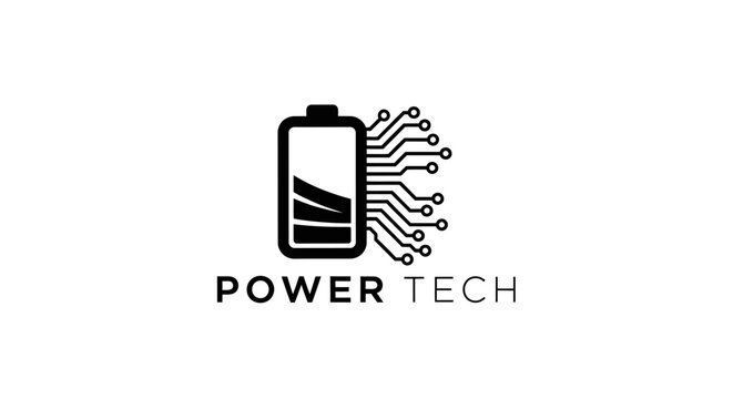 Battery Power Tech Energy Logo.