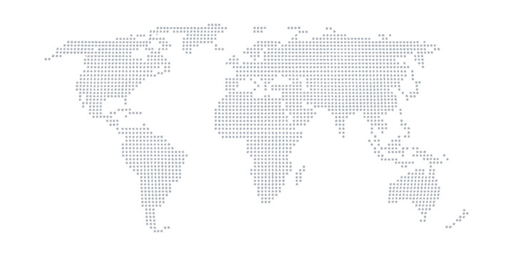 World map earth globe dot pattern halftone 3D vector icon, worldwide geography global network international business travel abstract concept design