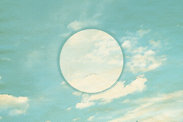 Fototapeta premium vintage clouds with copyspace