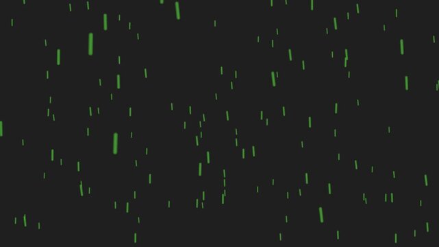 Abstract Green Digital Rain on Dark Background Cyber Matrix Pattern