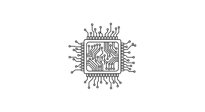 Microchip Electronic Circuit Board Component Closeup.