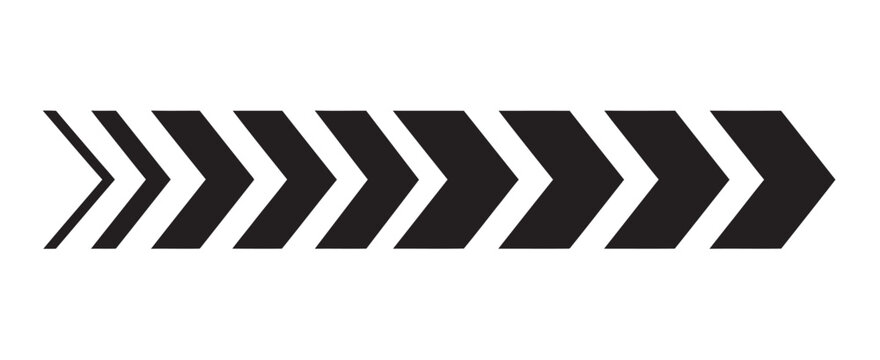 Speed acceleration arrow with turn sign icon, movement direction navigation symbol vector illustration design