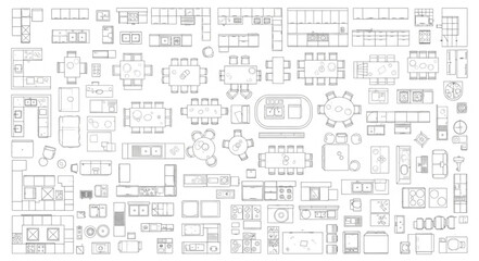 Obraz premium Architectural Floor Plan Blueprint Design Layout.