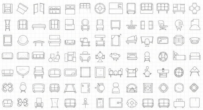 Collection of Japanese Kanji Characters and Symbols.