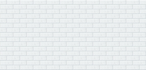 White Brick Wall Pattern with Staggered Horizontal Layout and Light Gray Outlines © Jen