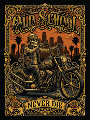 Realistische chicano riding a chopper motorcycle Vector  Illustration   Chicano fährt ein Chopper-Motorrad für ein T-Shirt-Design © Prov
